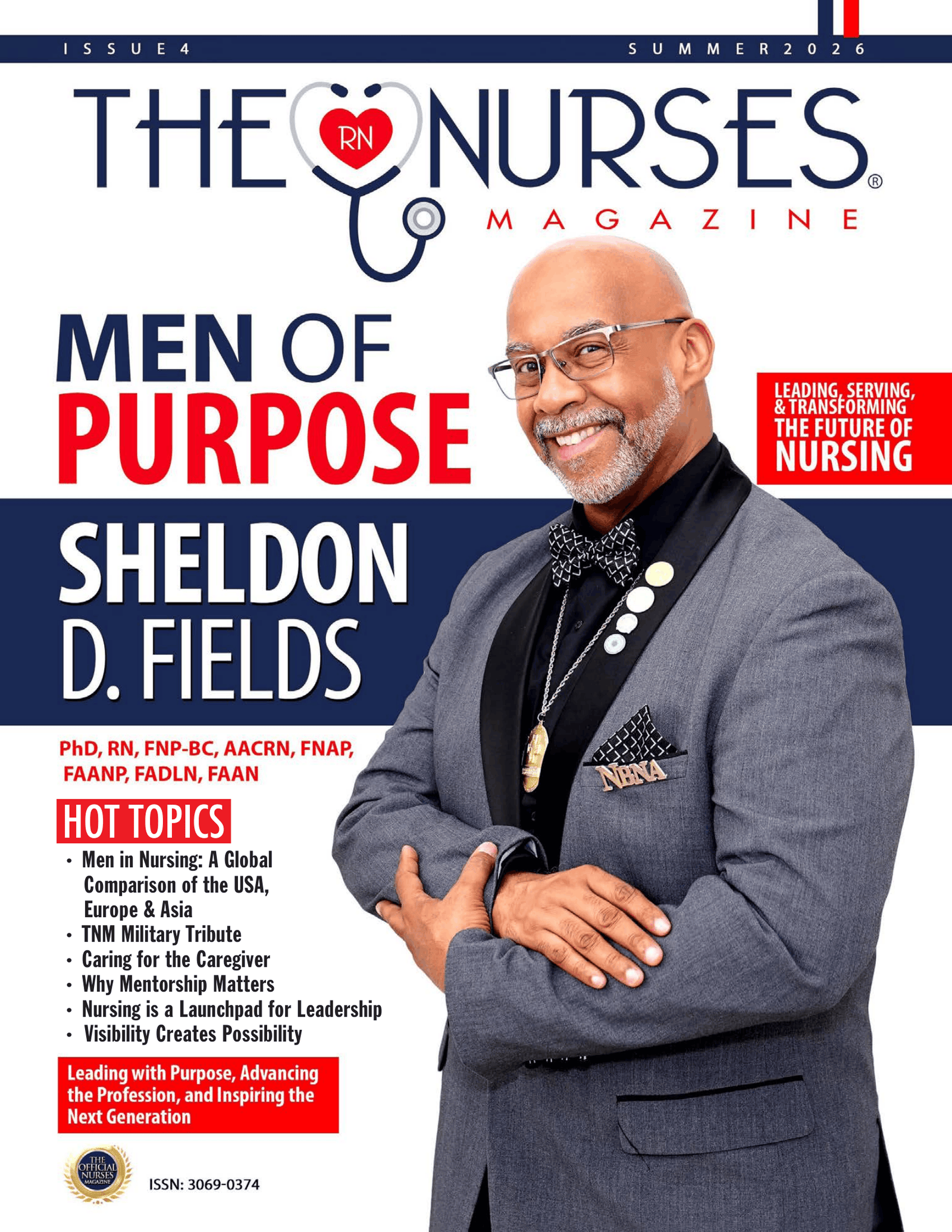 The Nurses Magazine Summer Issue 2026 Cover — Men of Purpose, Dr. Sheldon D. Fields